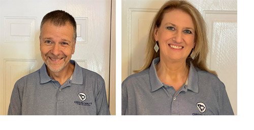 Bradley and April Wilburn, licensed home inspectors with Carolina Quality Home Inspection